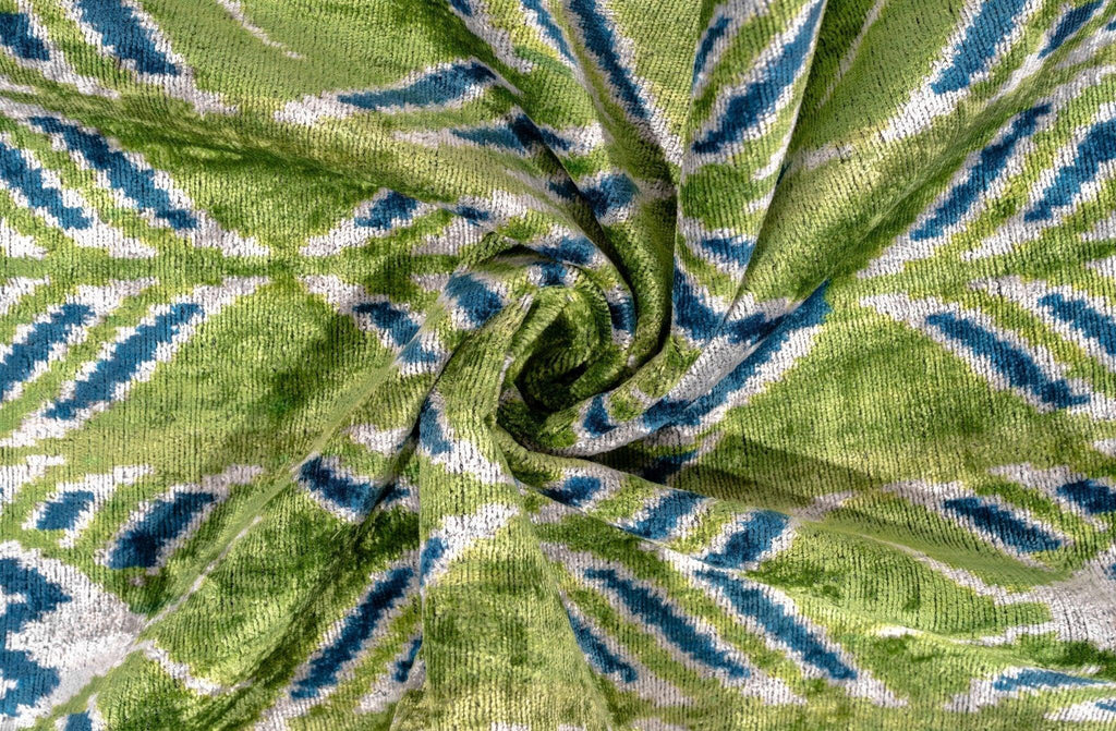 Canvello Organic Handmade Silk Velvet Pillow: 16x24 Inches with Premium Down Feather Insert - Luxury Green Blue Canvello