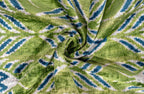 Canvello Organic Handmade Silk Velvet Pillow: 16x24 Inches with Premium Down Feather Insert - Luxury Green Blue Canvello
