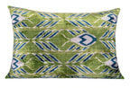 Canvello Organic Handmade Silk Velvet Pillow: 16x24 Inches with Premium Down Feather Insert - Luxury Green Blue Canvello