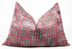 Canvello Organic Handmade Silk Velvet Pillow: 16x24 Inches with Premium Down Feather Insert - Luxury Red... - House Of Avana