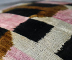 Canvello Pink Brown Handmade 16x16 Silk Velvet Pillow, Organic Veg Dyed, Down/Feather Filled Canvello