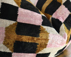 Canvello Pink Brown Handmade Silk Velvet Pillow, Organic Veg Dyed, Down/Feather Filled, 16"x12", 16"x24" Canvello