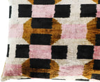 Canvello Pink Brown Handmade Silk Velvet Pillow, Organic Veg Dyed, Down/Feather Filled, 16"x12", 16"x24" Canvello