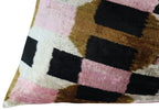 Canvello Pink Brown Handmade Silk Velvet Pillow, Organic Veg Dyed, Down/Feather Filled, 16"x12", 16"x24" Canvello