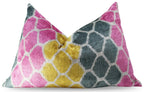 Canvello Pink Gold Gray Hexagon Pillows For Couch - 16x24 in Canvello