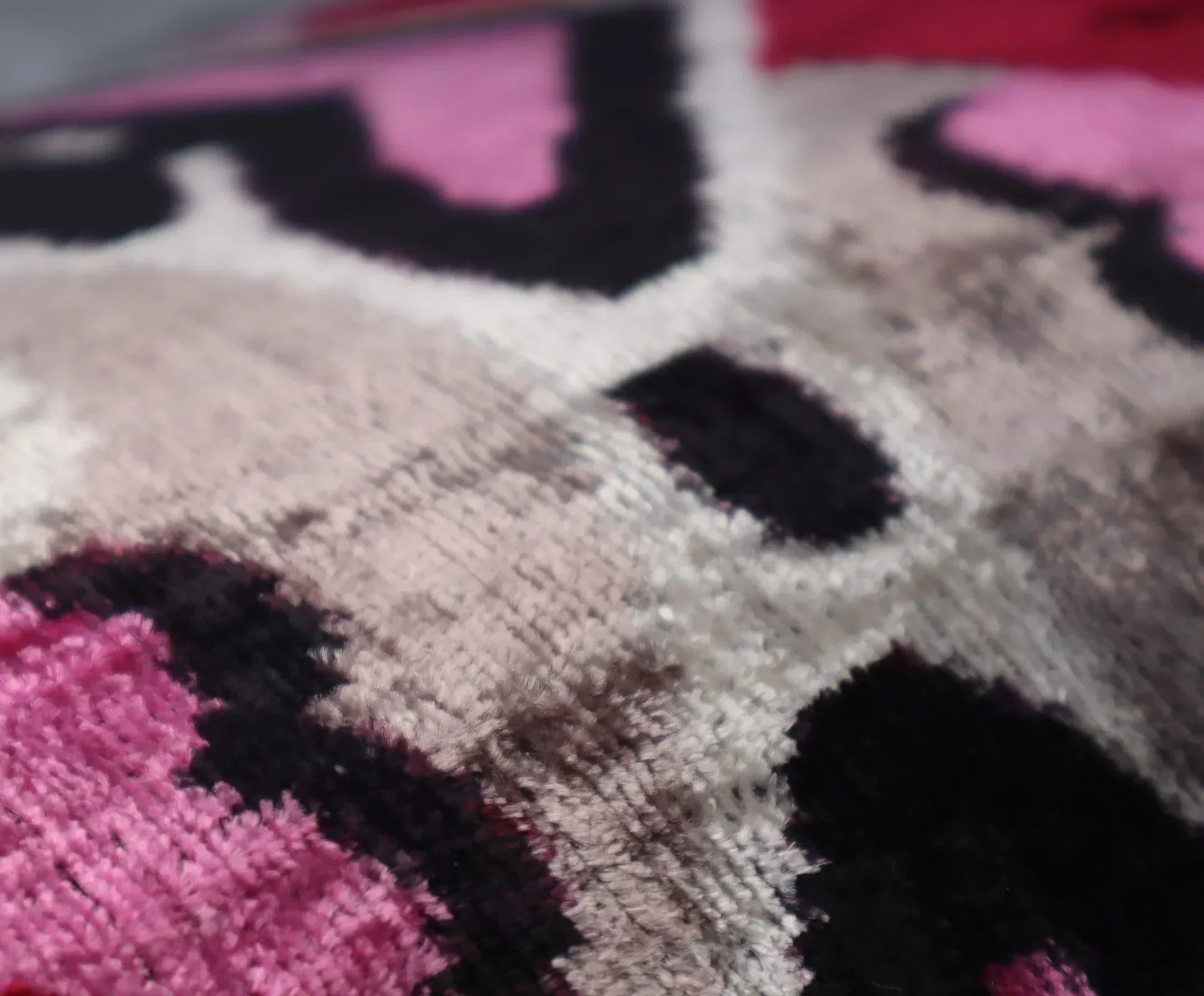 Canvello Pink Gray Handmade 16x24 Silk Velvet Pillow, Organic Veg Dyed, Down/Feather Filled Canvello