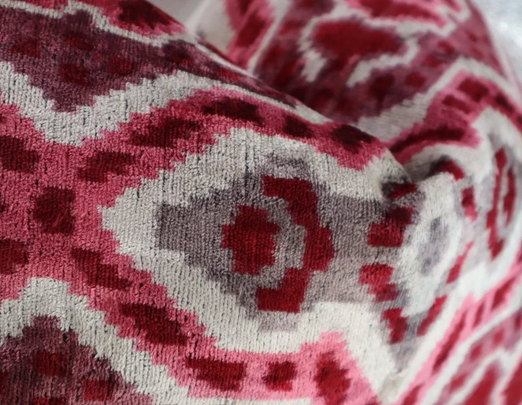 Canvello Pink Gray Handmade 16x24 Silk Velvet Pillow, Organic Veg Dyed, Down/feather Filled, product... - House Of Avana