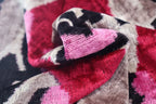 Canvello Pink Gray Handmade 16x24 Silk Velvet Pillow, Organic Veg Dyed, Down/Feather Filled Canvello