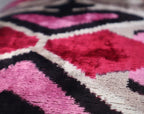 Canvello Pink Gray Handmade 16x24 Silk Velvet Pillow, Organic Veg Dyed, Down/Feather Filled Canvello