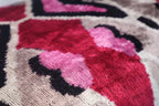 Canvello Pink Gray Handmade 16x24 Silk Velvet Pillow, Organic Veg Dyed, Down/Feather Filled Canvello
