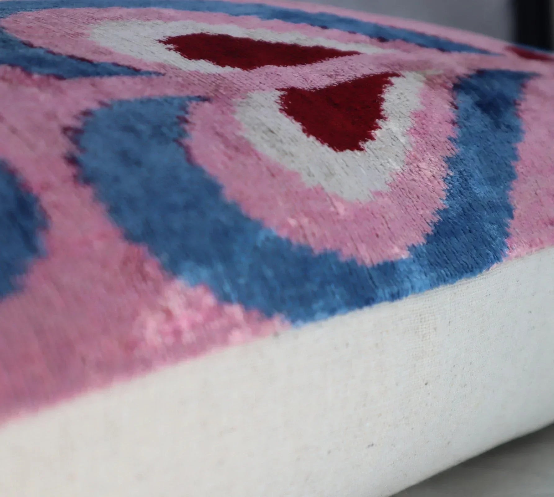 Canvello Pink Handmade 16x24 Silk Velvet Pillow, Organic Veg Dyed, Down/Feather Filled Canvello