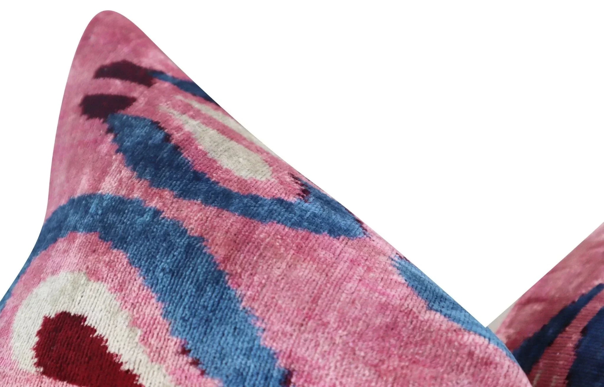 Canvello Pink Handmade 16x24 Silk Velvet Pillow, Organic Veg Dyed, Down/Feather Filled Canvello