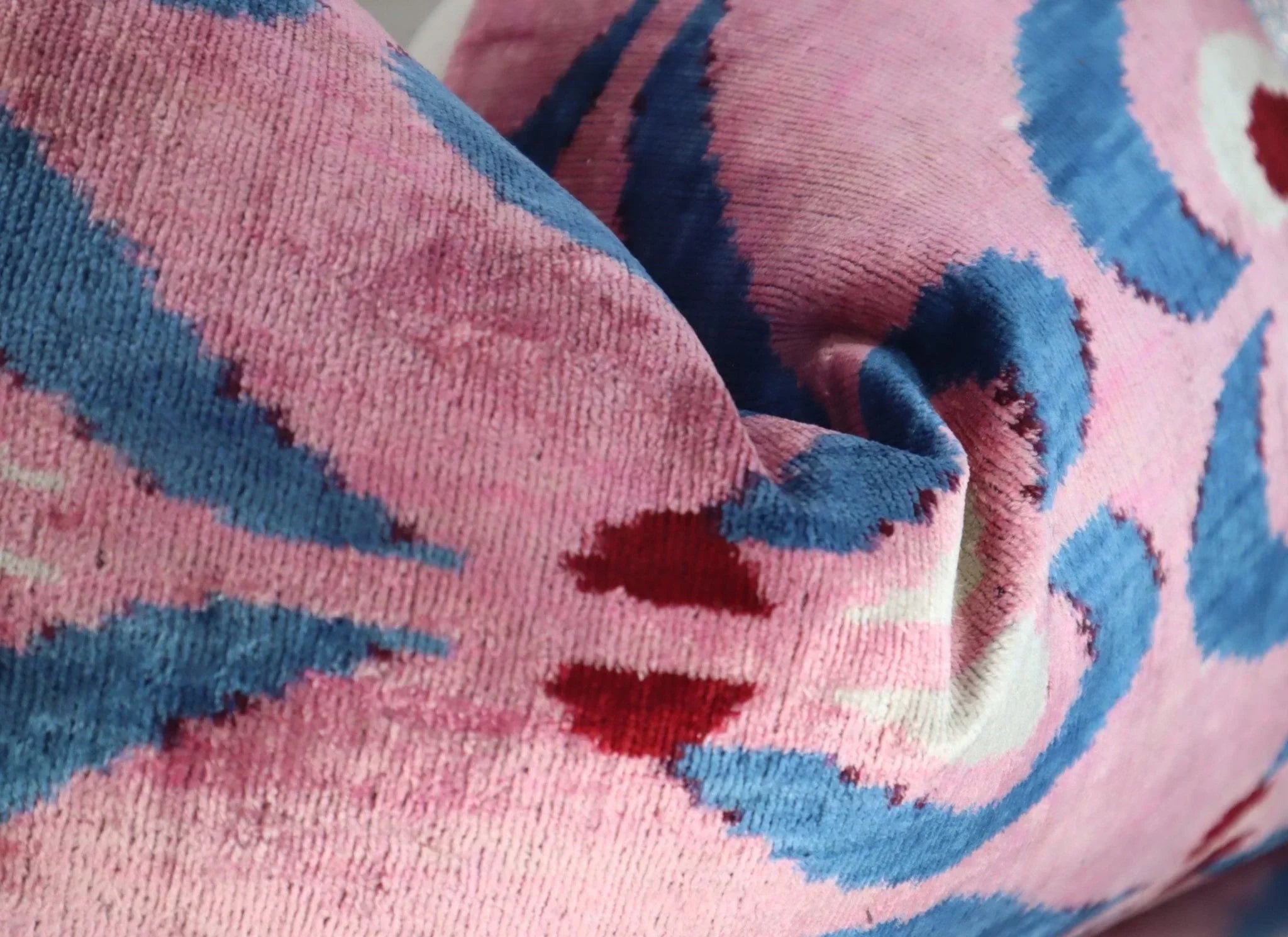 Canvello Pink Handmade 16x24 Silk Velvet Pillow, Organic Veg Dyed, Down/Feather Filled Canvello