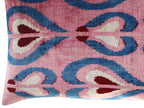Canvello Pink Handmade 16x24 Silk Velvet Pillow, Organic Veg Dyed, Down/Feather Filled Canvello
