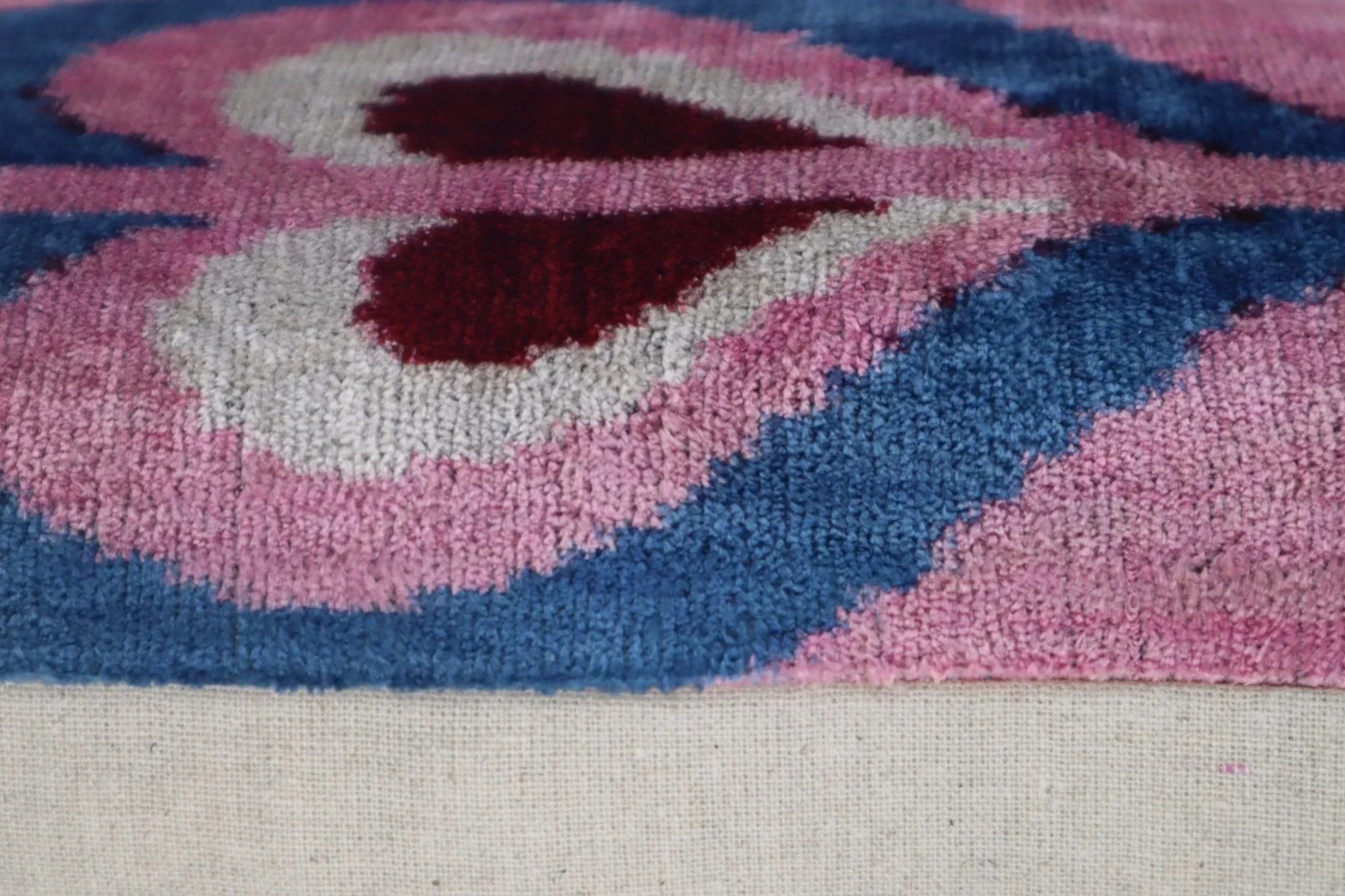 Canvello Pink Handmade 16x24 Silk Velvet Pillow, Organic Veg Dyed, Down/Feather Filled Canvello