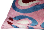 Canvello Pink Handmade 16x24 Silk Velvet Pillow, Organic Veg Dyed, Down/Feather Filled Canvello