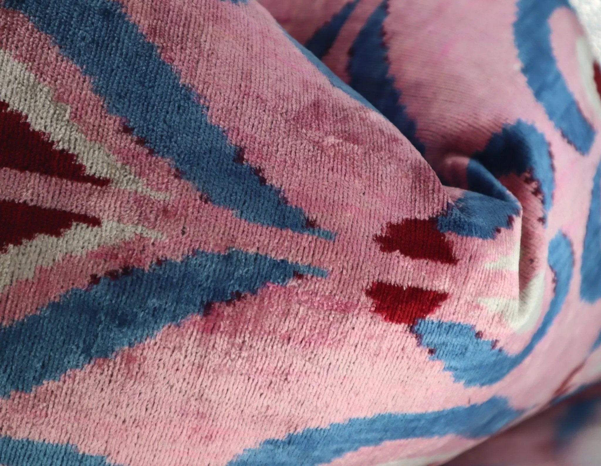 Canvello Pink Handmade 16x24 Silk Velvet Pillow, Organic Veg Dyed, Down/Feather Filled Canvello