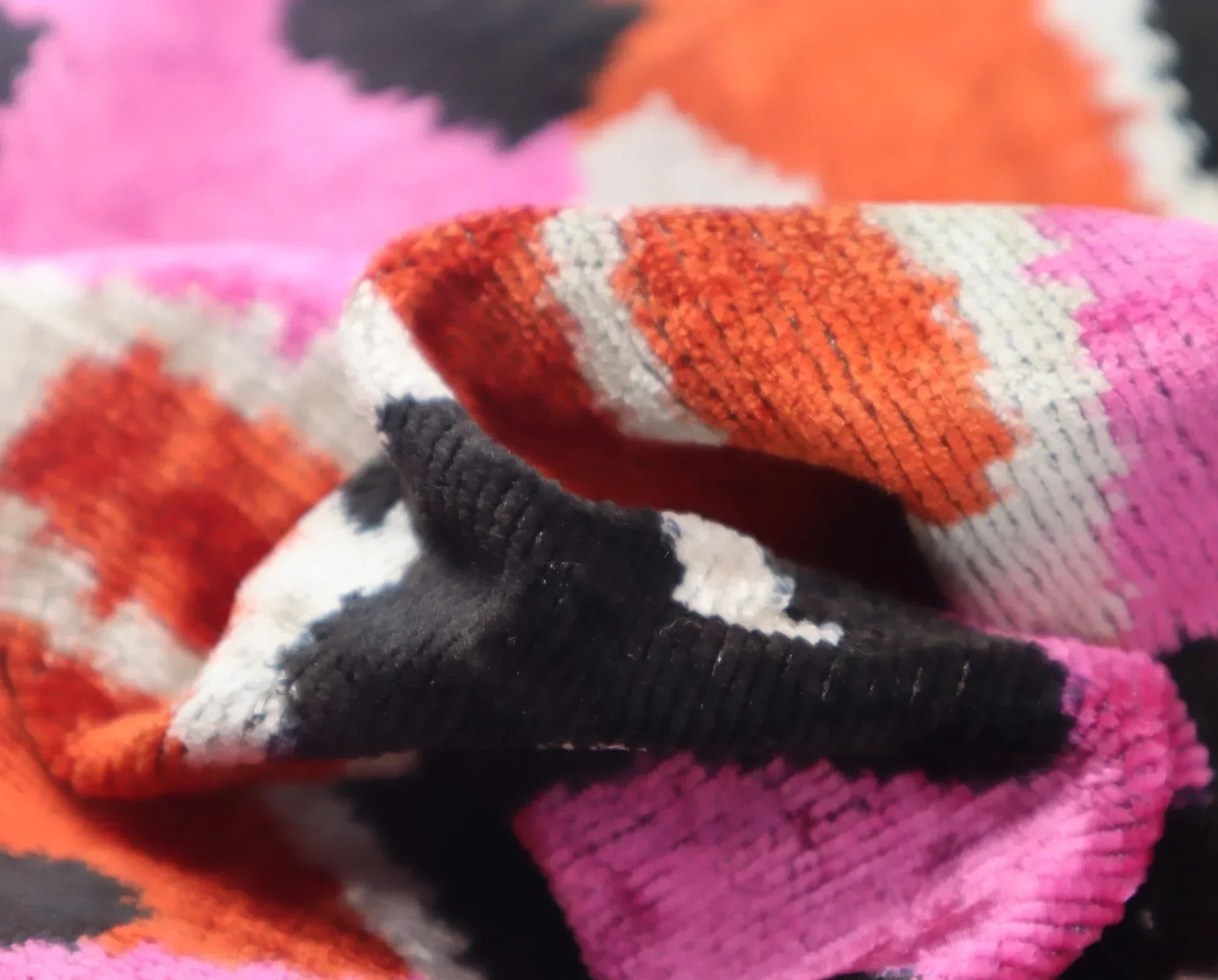 Canvello Pink Orange Handmade 16x24 Silk Velvet Pillow, Organic Veg Dyed, Down/Feather Filled Canvello