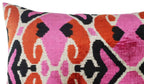 Canvello Pink Orange Handmade 16x24 Silk Velvet Pillow, Organic Veg Dyed, Down/Feather Filled Canvello