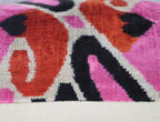 Canvello Pink Orange Handmade 16x24 Silk Velvet Pillow, Organic Veg Dyed, Down/Feather Filled Canvello