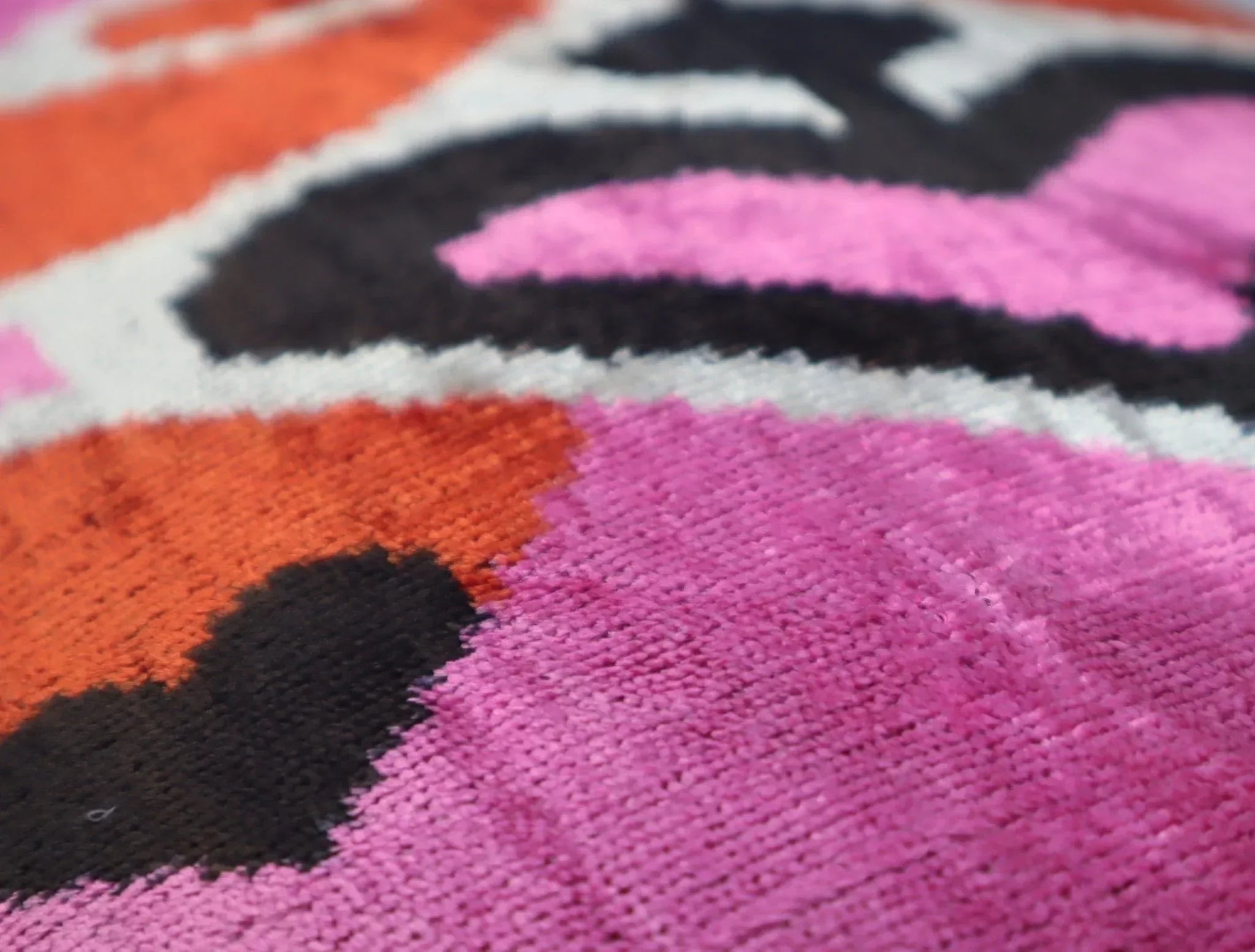 Canvello Pink Orange Handmade 16x24 Silk Velvet Pillow, Organic Veg Dyed, Down/Feather Filled Canvello