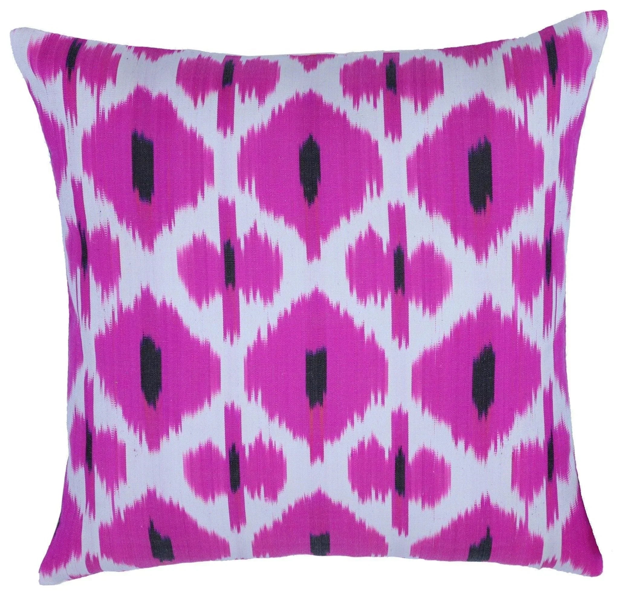 Canvello Pure Silk Dark Pink Throw Pillows - 16x16 inch Canvello