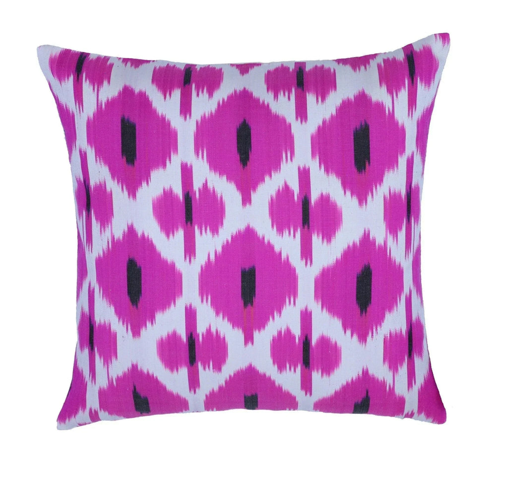 Canvello Pure Silk Dark Pink Throw Pillows - 16x16 inch Canvello