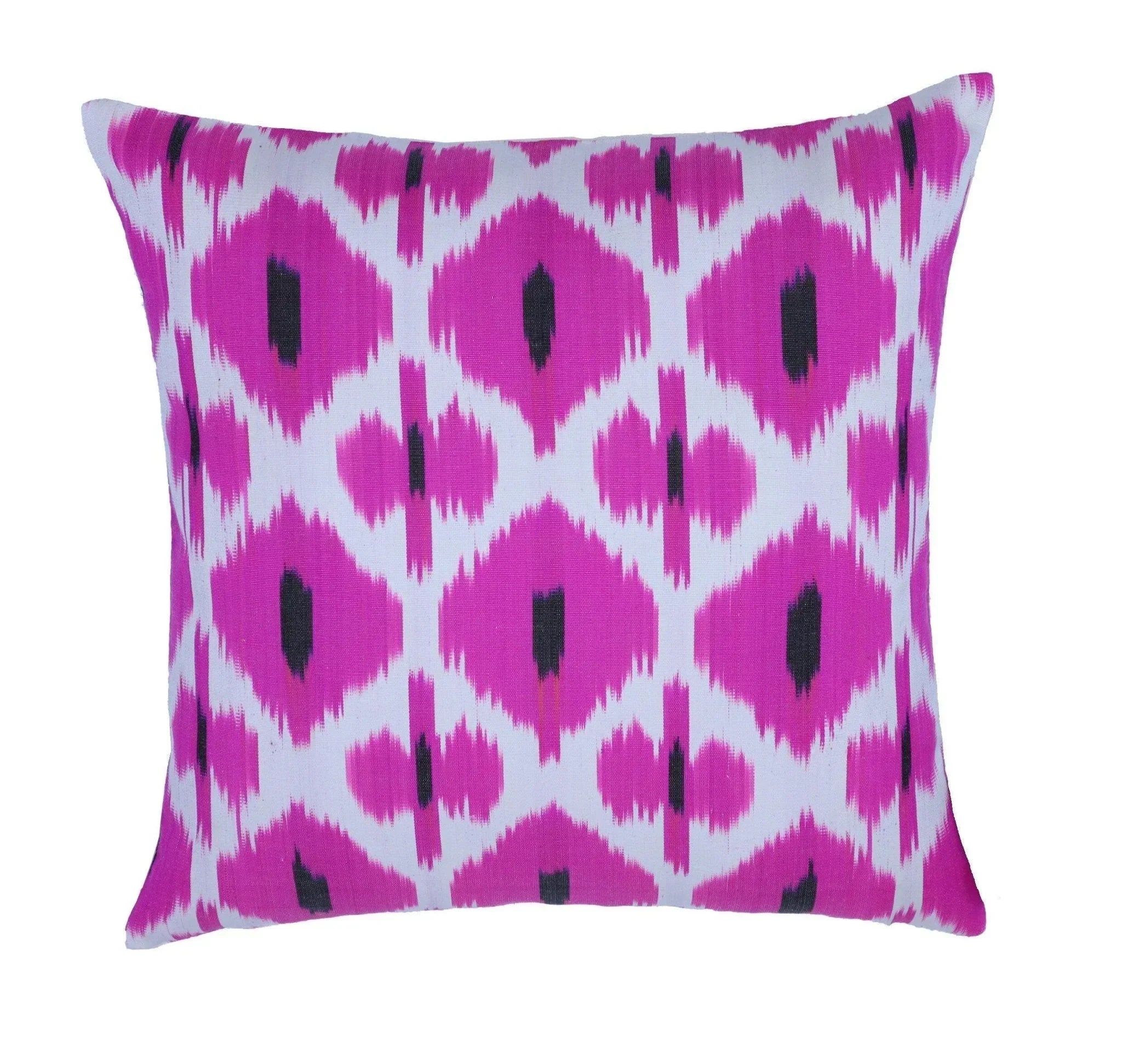 Canvello Pure Silk Dark Pink Throw Pillows - 16x16 inch Canvello