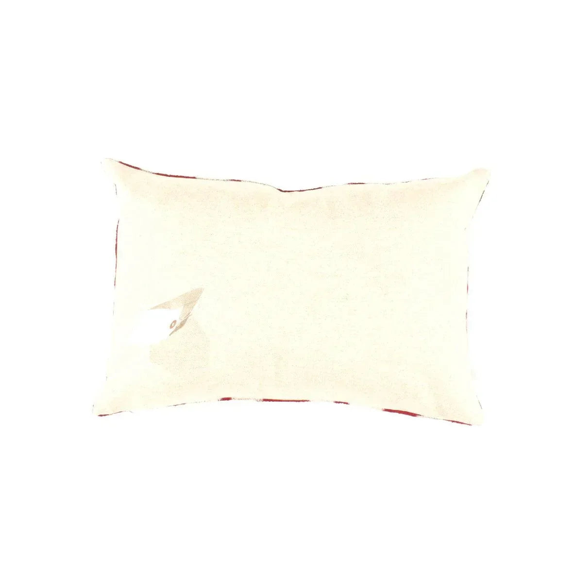 Canvello Red White Designer Ikat Velvet Throw Pillow - 16" X 24" Canvello