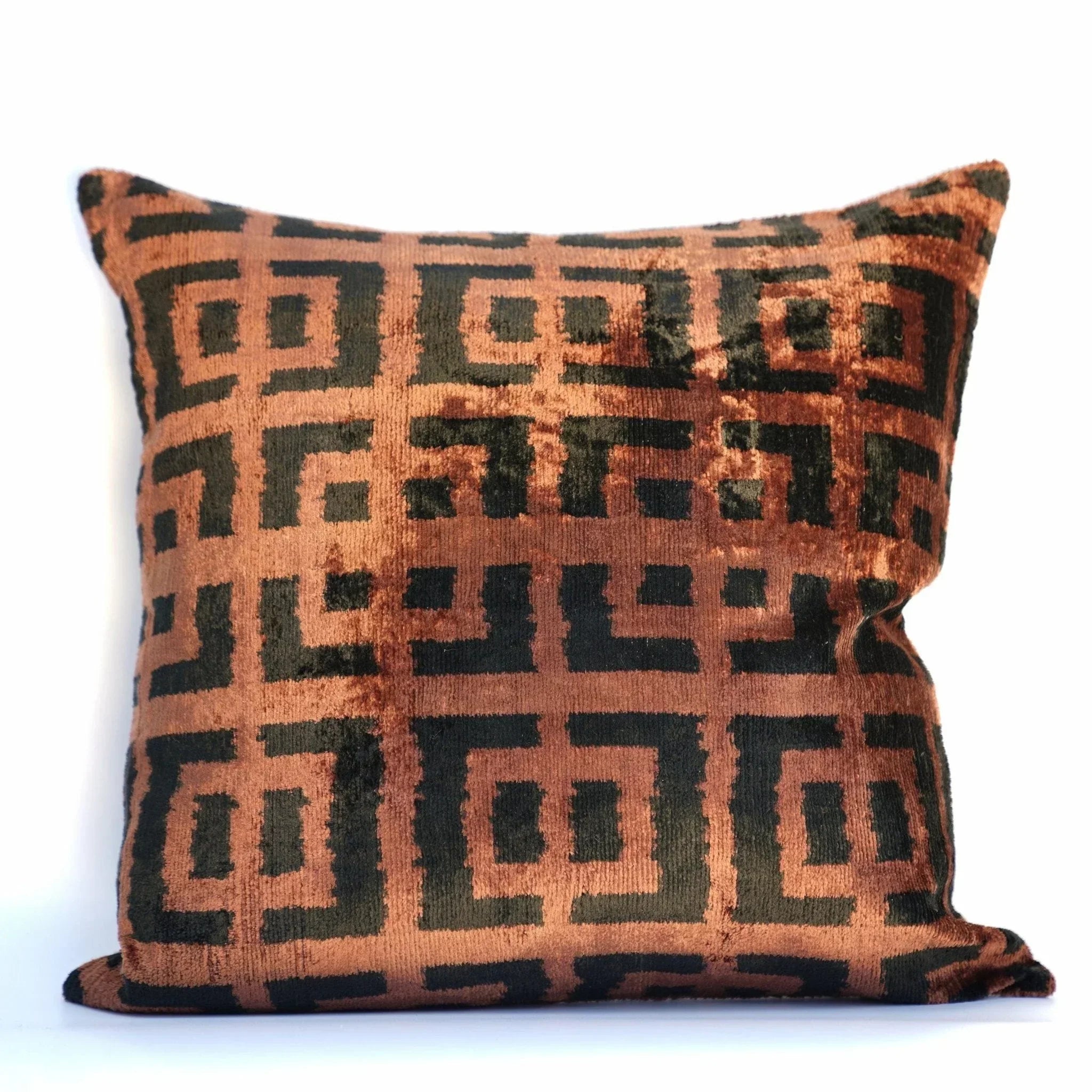 Canvello Silk Velvet Black Decorative Pillows - 20 x 20 in (50 x 50 cm) Canvello