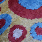 Canvello Silk Velvet Gold Blue Red Pillows - 16x16 in Canvello