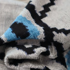 Canvello Silver Black Blue Vegetable Dyed Handmade Turkish Silk Velvet Pillow - A Work of Art Canvello