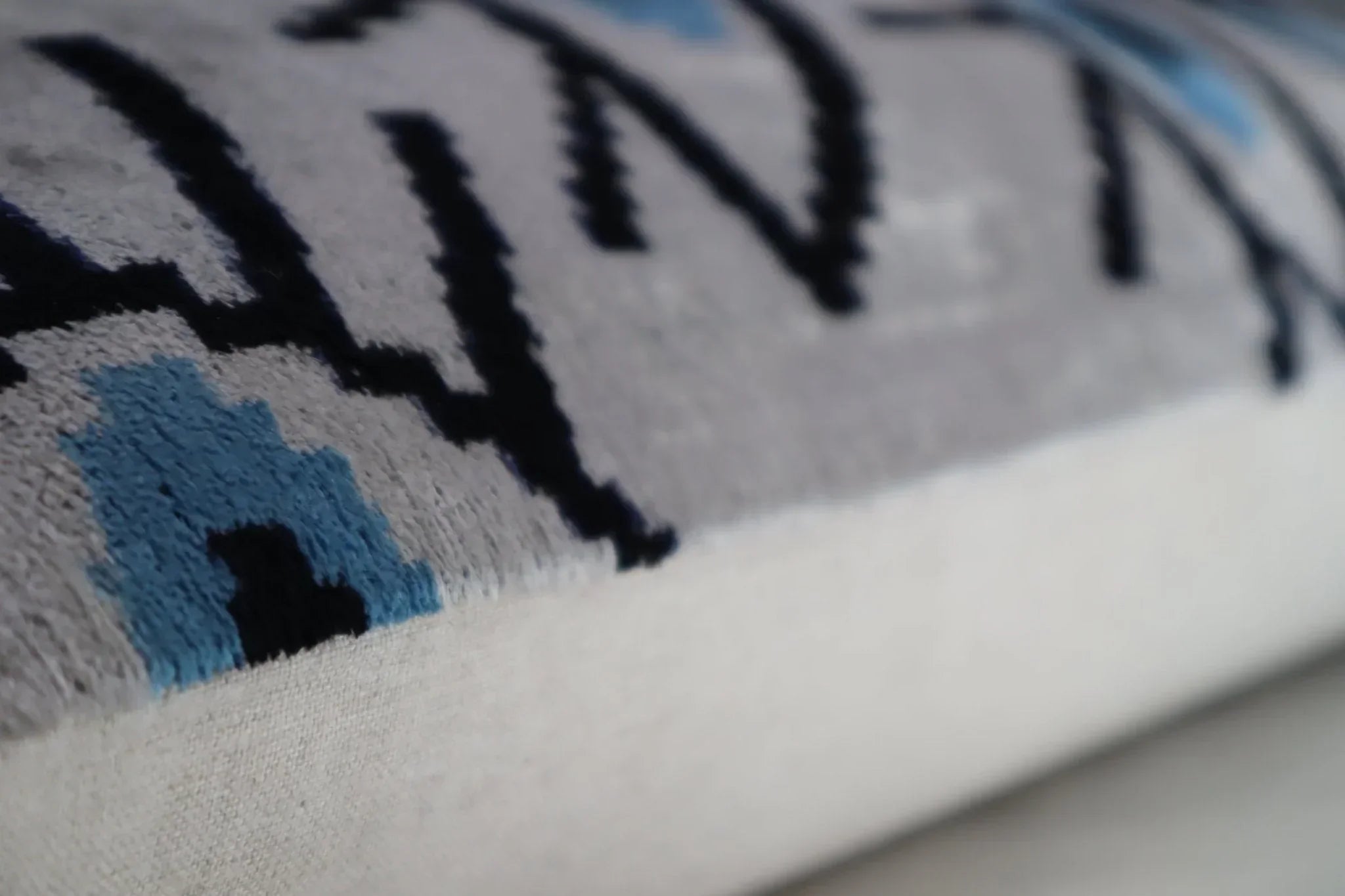 Canvello Silver Black Blue Vegetable Dyed Handmade Turkish Silk Velvet Pillow - A Work of Art Canvello
