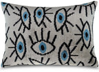 Canvello Silver Black Blue Vegetable Dyed Handmade Turkish Silk Velvet Pillow - A Work of Art Canvello