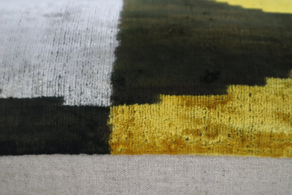 Canvello Silver Black Gold Handmade 16x24 Silk Velvet Pillow, Organic Veg Dyed, Down/feather Filled,... - House Of Avana