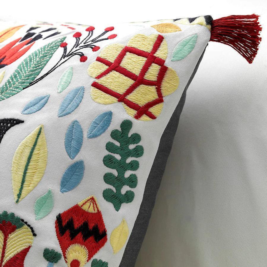 Canvello Swedish Embroidered Throw Pillows - 16x26, side view - House Of Avana