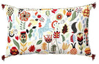 Canvello Swedish Embroidered Throw Pillows - 16x26, front view - House Of Avana