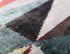 Canvello Teal Beige Brown Vegetable Dyed Handmade Turkish Silk Velvet Pillow - A Work of Art Canvello
