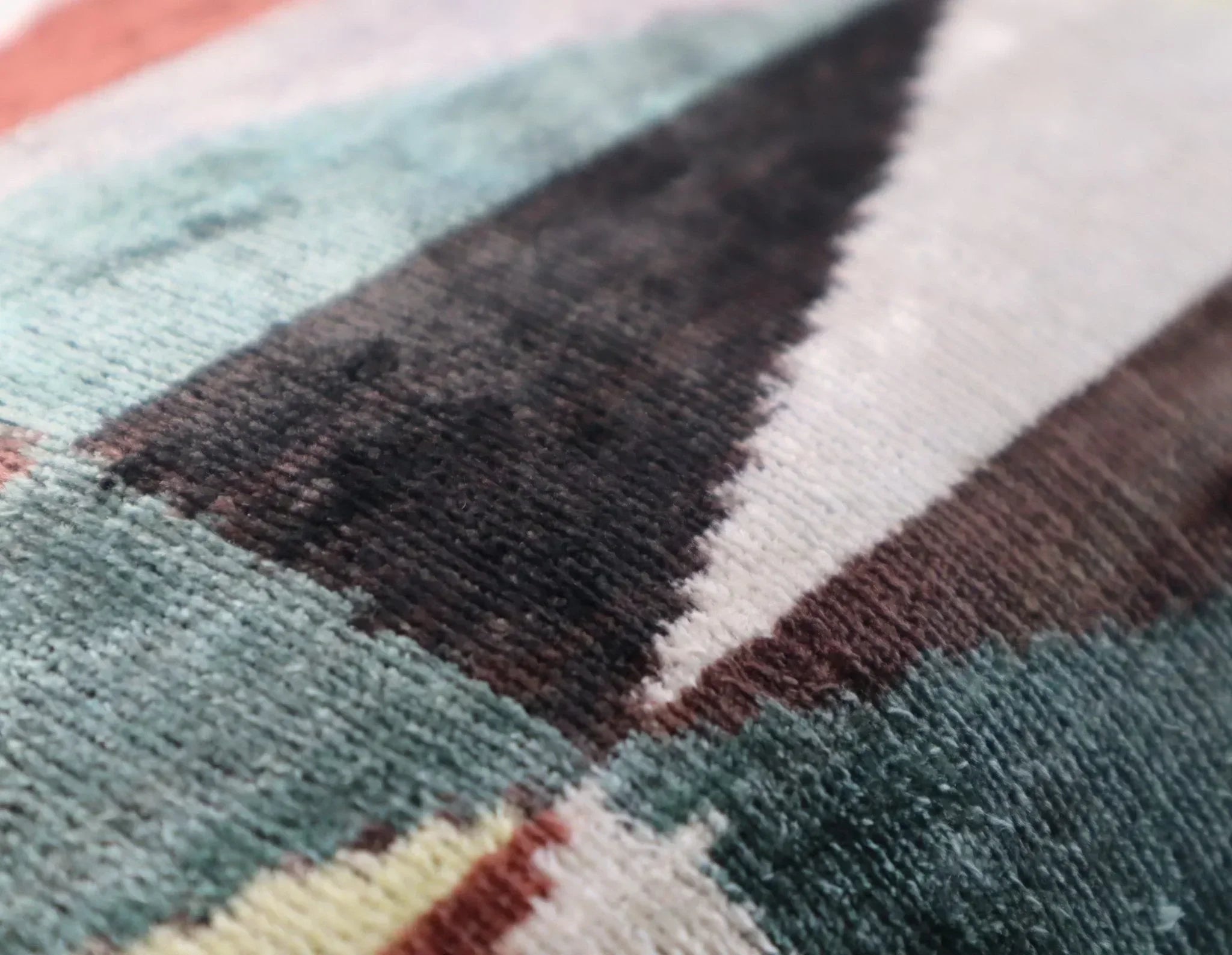 Canvello Teal Beige Brown Vegetable Dyed Handmade Turkish Silk Velvet Pillow - A Work of Art Canvello