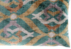 Canvello Teal Beige Brown Vegetable Dyed Handmade Turkish Silk Velvet Pillow - a Work of Art, lifestyle... - House Of Avana
