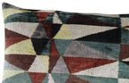 Canvello Teal Beige Brown Vegetable Dyed Handmade Turkish Silk Velvet Pillow - A Work of Art Canvello