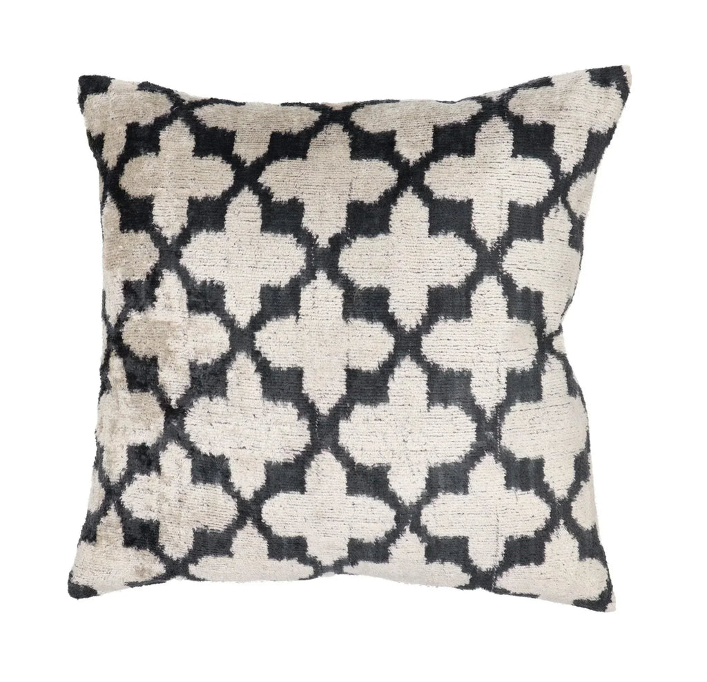Canvello Throw Back Blavk & White Cushion for Sofa | X in (40 X Cm), angled view - House Of Avana