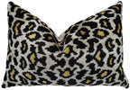 Canvello Tiger Print Black Velvet Throw Pillows - 16x24 Canvello