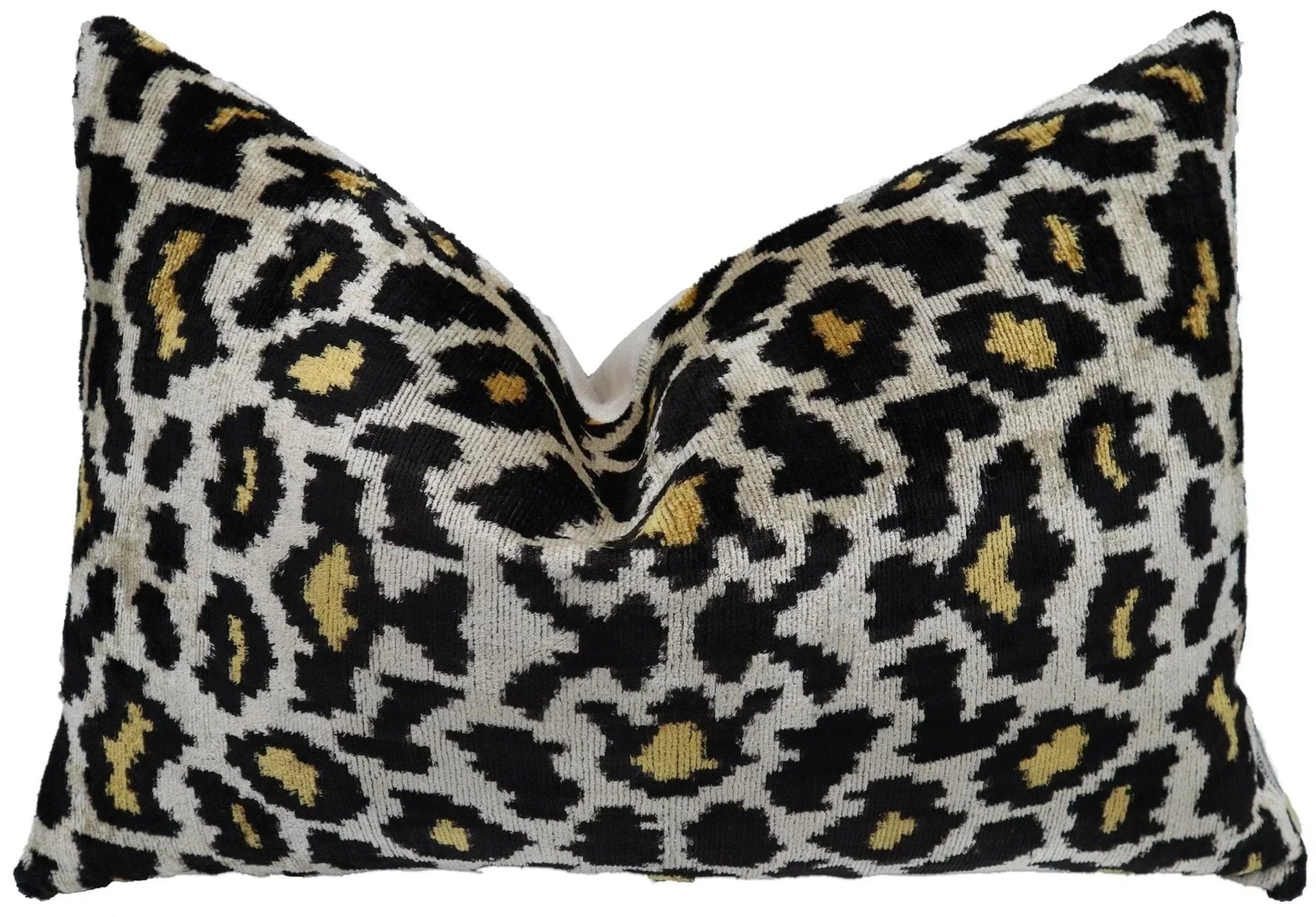 Canvello Tiger Print Black Velvet Throw Pillows - 16x24 Canvello