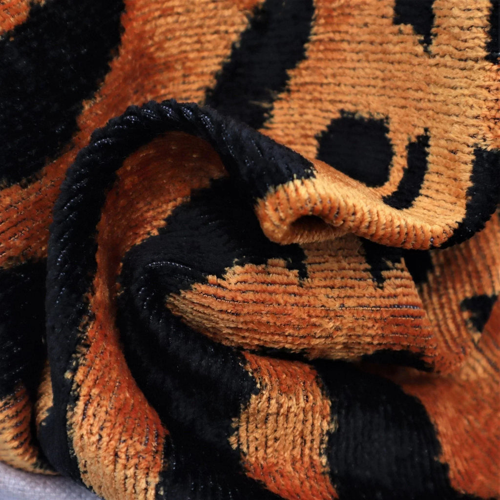 Canvello Tiger Print Burnt Orange Throw Pillow | 16x24 | 16x16 |Set of 2| Canvello