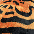 Canvello Tiger Print Burnt Orange Throw Pillow | 16x24 | 16x16 |Set of 2| Canvello