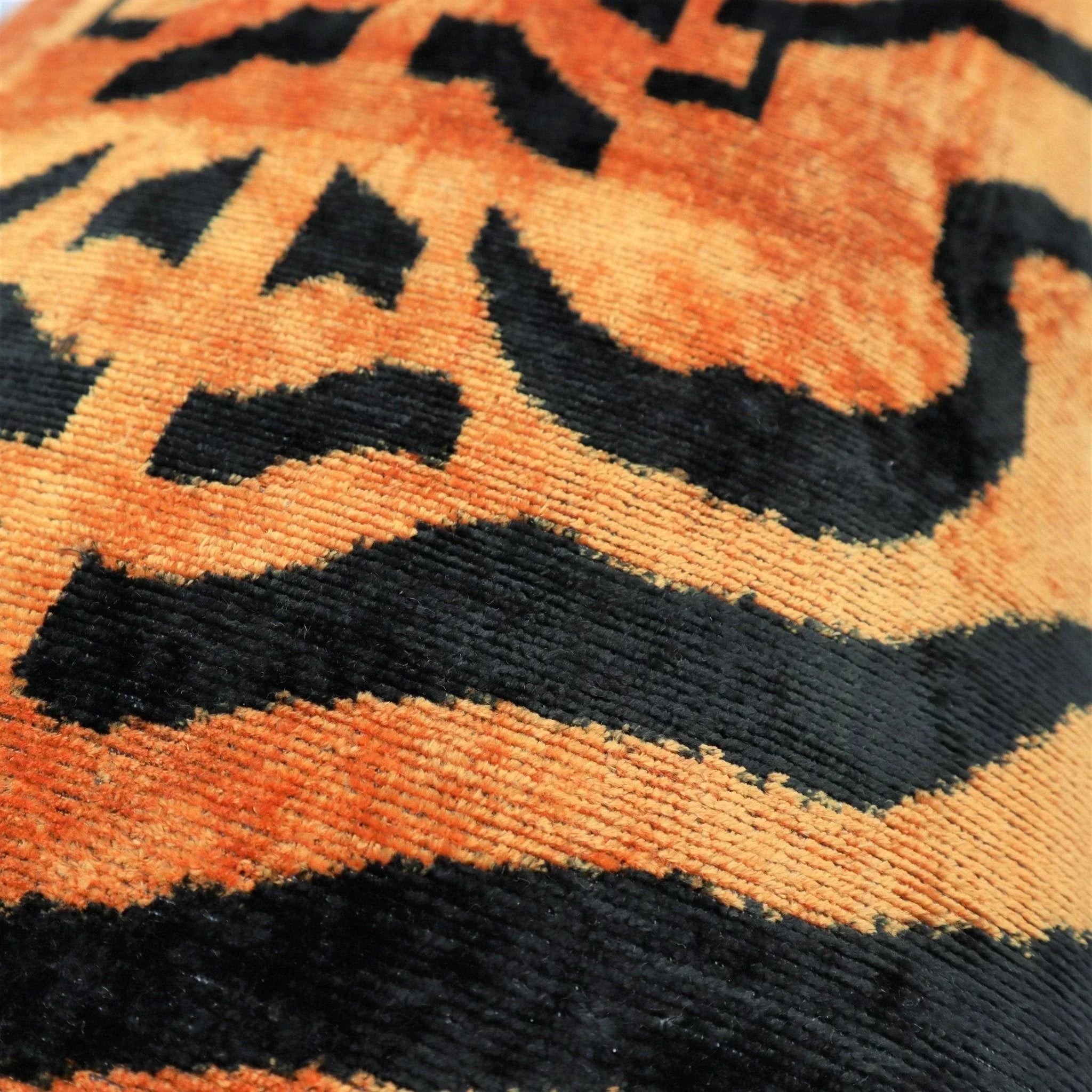 Canvello Tiger Print Burnt Orange Throw Pillow | 16x24 | 16x16 |Set of 2| Canvello