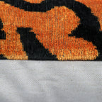 Canvello Tiger Print Burnt Orange Throw Pillow | 16x24 | 16x16 |Set of 2| Canvello