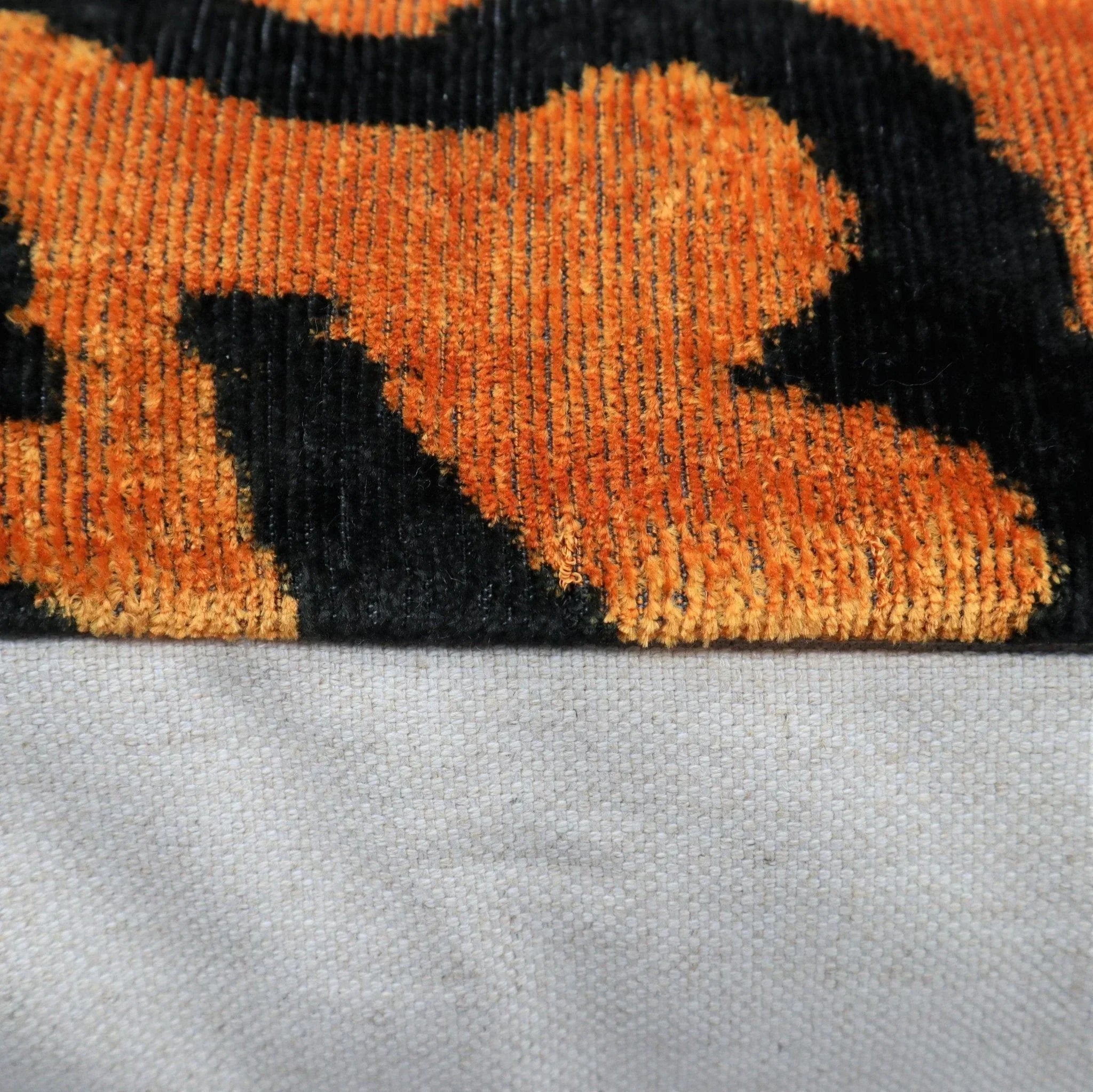 Canvello Tiger Print Burnt Orange Throw Pillow | 16x24 | 16x16 |Set of 2| Canvello