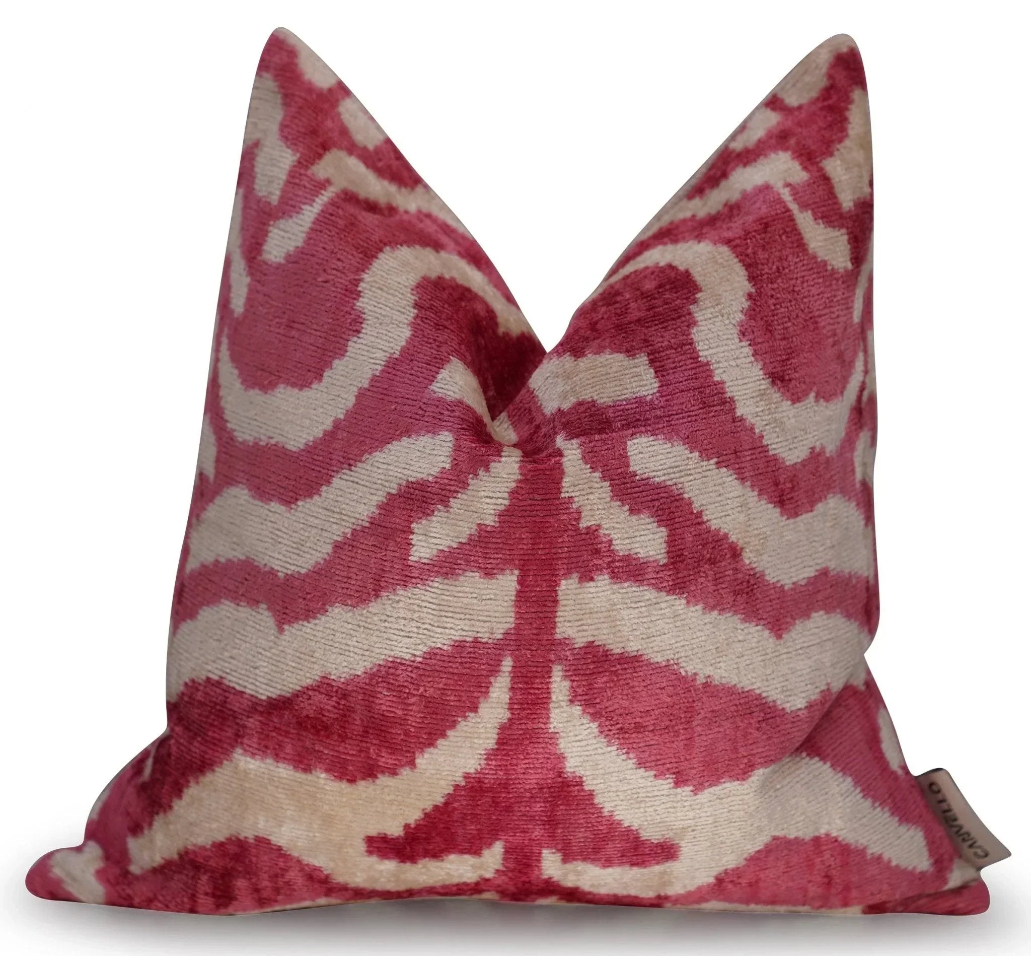Canvello Tiger Print Pinkish Red Throw Pillows - 16x16 inch Canvello